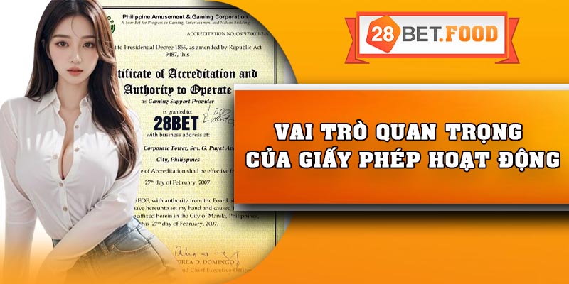 Vai trò quan trọng của giấy phép hoạt động